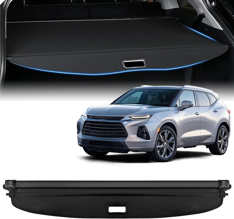 AUXKO Retractable Cargo Cover for Chevy Blazer EV/Honda Prologue 2025 2024, Luggage Security Shade Cover for 2025 Blazer EV/Prologue Shielding Shade Anti-Peeping Luggage Privacy Screen, Carbon Fiber - Image 1